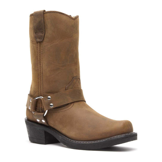 Durango Women's Harness 10" Snoot Toe Western Boot - Distressed Brown - RD594 6 / Medium / Distressed Brown - Overlook Boots