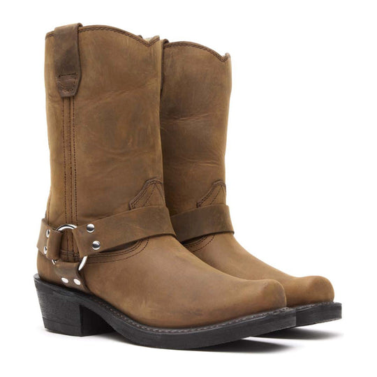 Durango Women's Harness 10" Snoot Toe Western Boot - Distressed Brown - RD594 - Overlook Boots