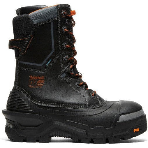Timberland PRO Men's Pac Max 10" Composite Toe Waterproof Puncture Resistant Work Boot - Black/Orange - TB1A5QXJ001 - Overlook Boots
