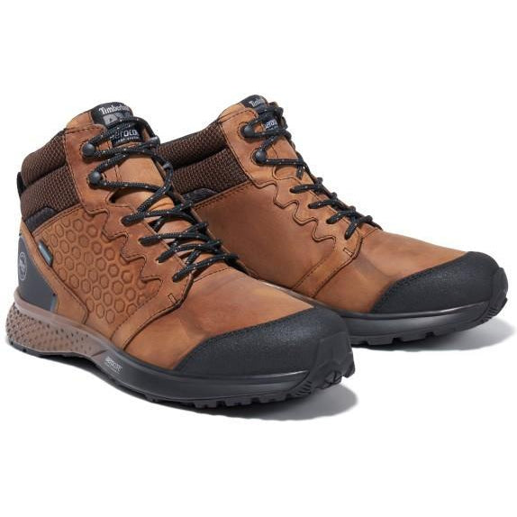 Timberland PRO Men's Reaxion Soft Toe Waterproof Work Boot - Brown - TB1A27BG214 7 / Medium / Brown - Overlook Boots