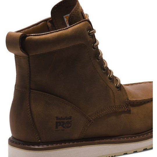 Timberland PRO Men's Wedge 6" Soft Toe Moc Toe Work Boot - Brown - TB1A5SXH214 - Overlook Boots