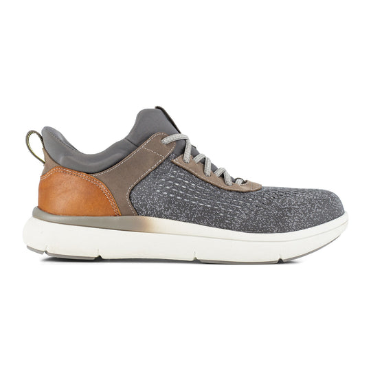 Florsheim Men's Fleet Work Composite Toe Static Dissipative Elastic Work Sneaker - Gray and Brown - FS2780 - Overlook Boots