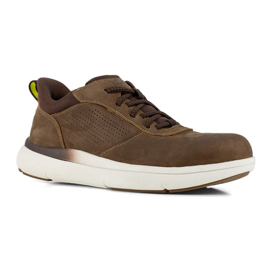 Florsheim Men's Fleet Work Composite Toe Static Dissipative Elastic Work Sneaker - Brown - FS2782 7 / Medium / Brown - Overlook Boots