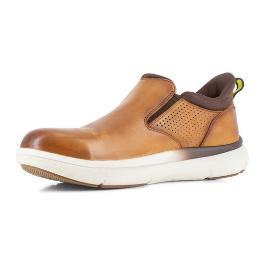 Florsheim Men's Fleet Work Composite Toe Static Dissipative Elastic Work Slip-On - Cognac - FS2784 - Overlook Boots