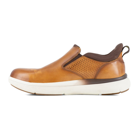 Florsheim Men's Fleet Work Composite Toe Static Dissipative Elastic Work Slip-On - Cognac - FS2784 - Overlook Boots