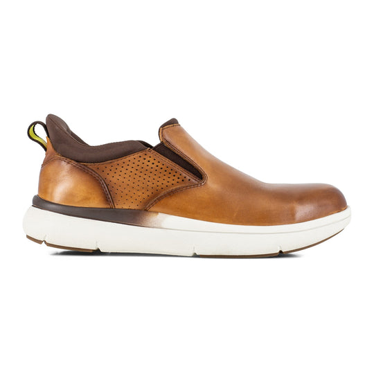 Florsheim Men's Fleet Work Composite Toe Static Dissipative Elastic Work Slip-On - Cognac - FS2784 - Overlook Boots