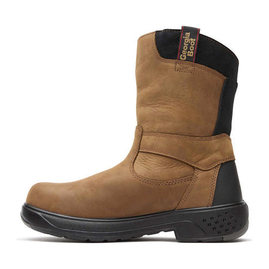 Georgia Men's FLXpoint 10" Composite Toe Waterproof Wellington Work Boot - Brown - G5644 - Overlook Boots
