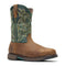 Georgia Women's Carbo-Tec LT 10" Steel Toe Waterproof Square Toe Western Work Boot - Brown/Green - GB00386 6 / Medium / Brown/Green - Overlook Boots