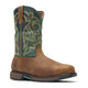 Georgia Women's Carbo-Tec LT 10" Steel Toe Waterproof Square Toe Western Work Boot - Brown/Green - GB00386 6 / Medium / Brown/Green - Overlook Boots