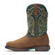 Georgia Women's Carbo-Tec LT 10" Steel Toe Waterproof Square Toe Western Work Boot - Brown/Green - GB00386 - Overlook Boots