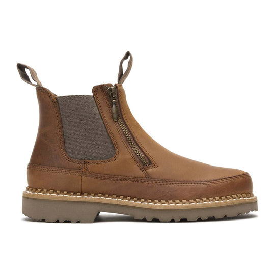 Georgia Women's Side Zip Chelsea 5" Soft Toe Romeo Boot - Brown - GB00507 - Overlook Boots