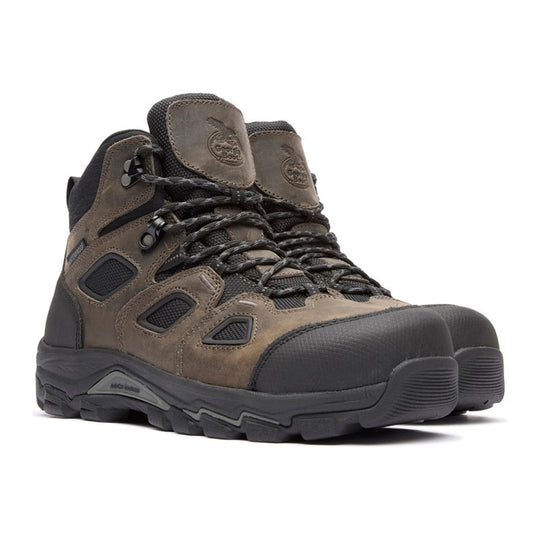 Georgia Men's TrailPoint 6" Carbon Toe Waterproof Hiker Work Boot - Black/Grey - GB00748 - Overlook Boots