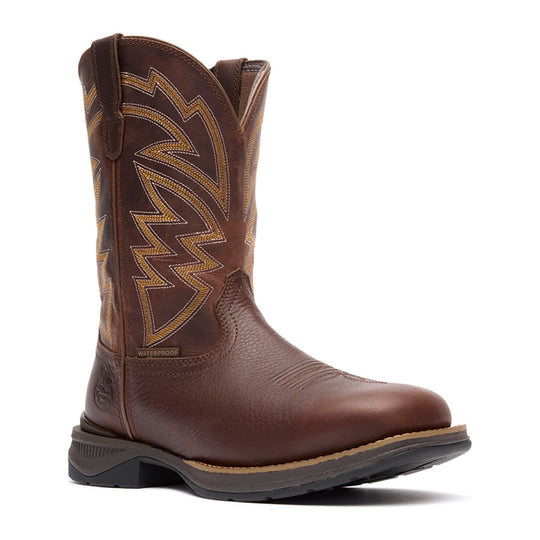 Georgia Aero LT Bota Vaquera de Trabajo para Hombre, 11 Pulgadas, Impermeable, Punta Compuesta de Carbono, Punta Cuadrada - Café - GB00752