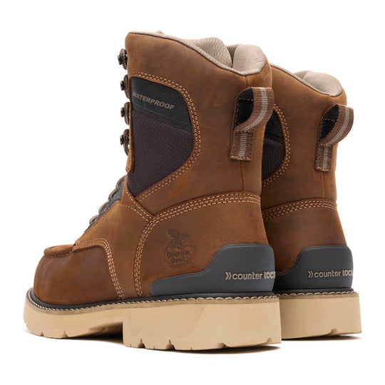 Georgia Men's Carbon Flex 8" Carbon Toe Waterproof Moc Toe Work Boot - Brown - GB00756 - Overlook Boots