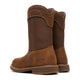Georgia Men's Core 37 Farm & Ranch 11" Soft Toe Waterproof Pull-On Work Boot - Brown - GB00762 - Overlook Boots
