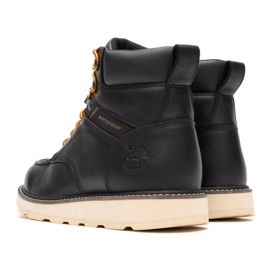 Georgia Men's Core 37 6" Soft Toe Waterproof Moc Toe Wedge Work Boot - Black - GB00765 - Overlook Boots