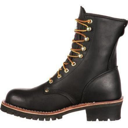Georgia Men's 8" Logger Work Boot - Black - G8120  - Overlook Boots