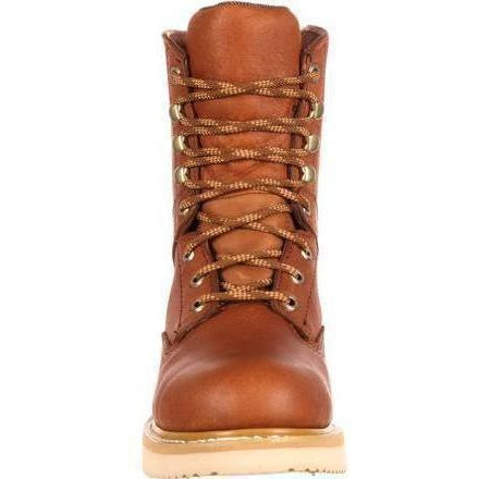 Georgia Bota de Trabajo para Hombre, 8 Pulgadas, Punta de Acero, Suela de Cuña - Café - G8342 - Imagen 3