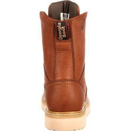 Georgia Bota de Trabajo para Hombre, 8 Pulgadas, Punta de Acero, Suela de Cuña - Café - G8342 - Imagen 4