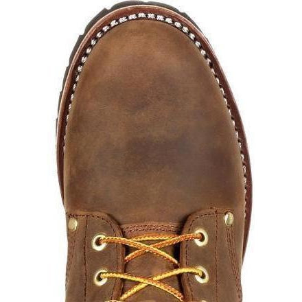 Georgia Men's 8" Waterproof Steel Toe Insulated Logger Work Boot - Brown - GB00065 - Overlook Boots