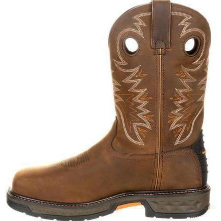 Georgia Men's Carbo-Tec 11" Lightweight Alloy Toe Waterproof Pull-On Western Work Boot GB00224 - Overlook Boots