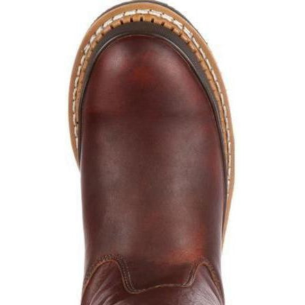 Georgia Men's Giant Steel Toe Pull-On Work Boot - Brown - G4374 - Overlook Boots
