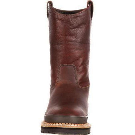 Georgia Men's Giant Steel Toe Pull-On Work Boot - Brown - G4374 - Overlook Boots
