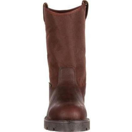 Georgia Men's Homeland Steel Toe Waterproof Wellington Work Boot - Brown - G111 - Overlook Boots