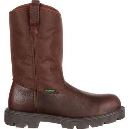Georgia Men's Homeland Steel Toe Waterproof Wellington Work Boot - Brown - G111 - Overlook Boots