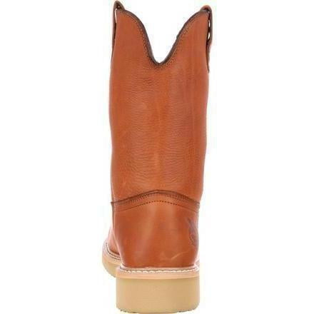 Georgia Men's Wedge Steel Toe Wellington Wedge Work Boot - Brown - G5353  - Overlook Boots