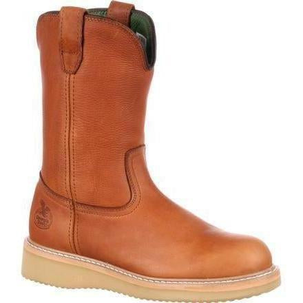 Georgia Men's Wedge Wellington Work Boot - Brown - G5153 7 / Medium / Tabacco - Overlook Boots