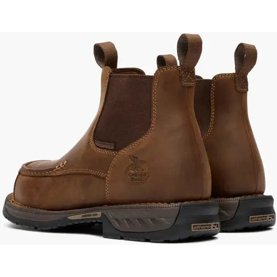 Georgia Men's Athens 360 6" Comp Toe Waterproof Chelsea Work Boot- Brown- GB00740 - Overlook Boots