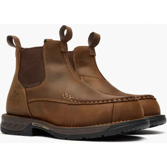 Georgia Men's Athens 360 6" Comp Toe Waterproof Chelsea Work Boot- Brown- GB00740 - Overlook Boots