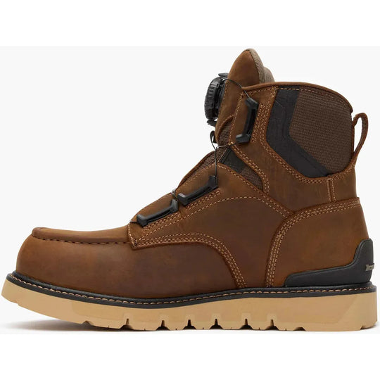 Georgia Men's Carbon Flex 6" Moc Toe Waterproof Wedge Work Boot- Brown- GB00729 - Overlook Boots