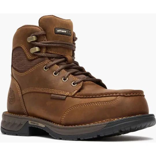 Georgia Men's Athens 360 6" Comp Toe Waterproof Side Zip Work Boot- Brown- GB00737 8 / Medium / Brown - Overlook Boots