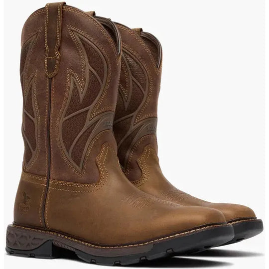 Georgia Men's Carbo-Tec FLX 11" Pull On Work Boot- Brown- GB00735 - Overlook Boots