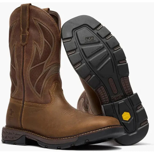 Georgia Men's Carbo-Tec FLX 11" Pull On Work Boot- Brown- GB00735 - Overlook Boots
