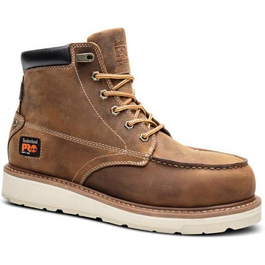 Timberland PRO Men's Gridworks 6" Soft Toe Waterproof Work Boot - Golden Brown - TB1A2AXR214 3.5 / Medium / Brown - Overlook Boots