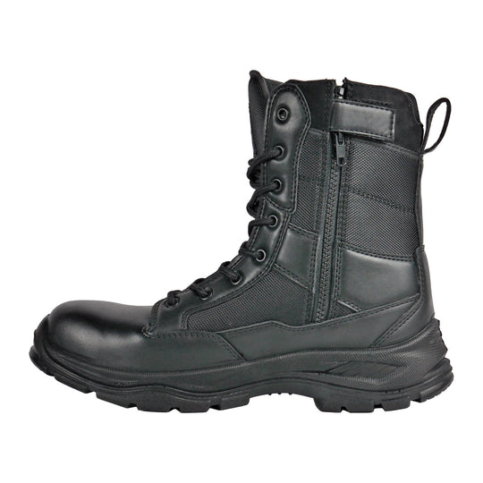 Hoss Men's Watchman 8" Soft Toe Side Zip Work Boot - Black - 80180 - Overlook Boots