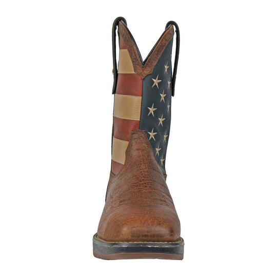Hoss Men's Declaration Soft Toe Waterproof Pull On Western Work Boot - Brown - 94002 - Overlook Boots