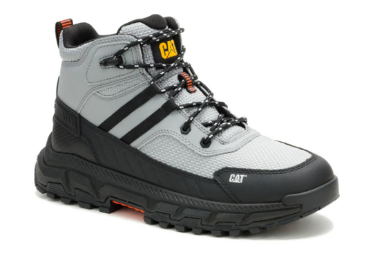 Cat Men's Booster Vent Soft Toe Slip Resistant Athletic Work Boot - Grey - P51115 6 / Medium / Gray - Overlook Boots