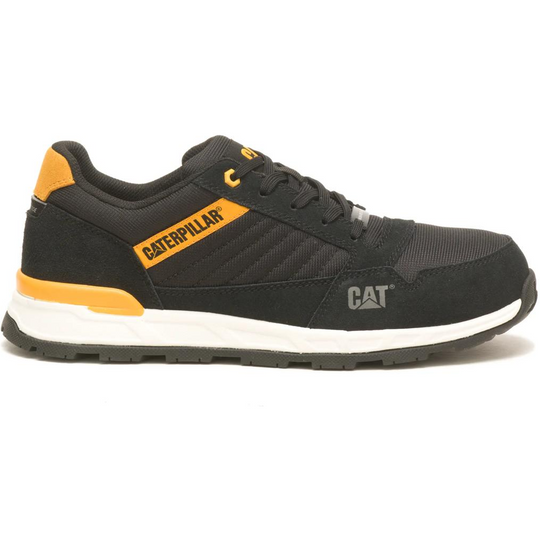 Cat Men's Venward Composite Toe Slip Resistant Work Shoe - Black/Cat Yellow - P91480 - Overlook Boots