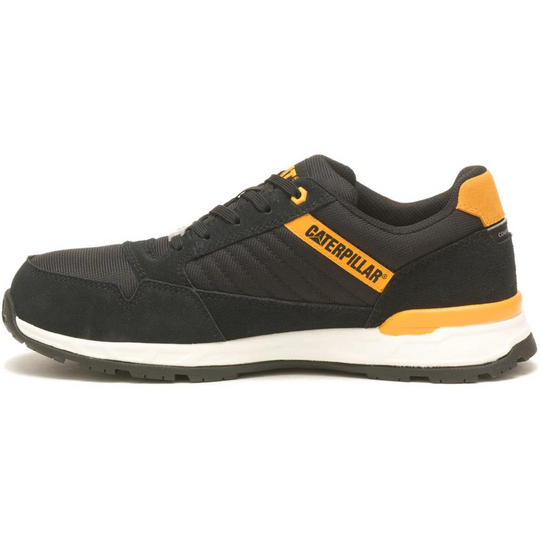 Cat Men's Venward Composite Toe Slip Resistant Work Shoe - Black/Cat Yellow - P91480 - Overlook Boots