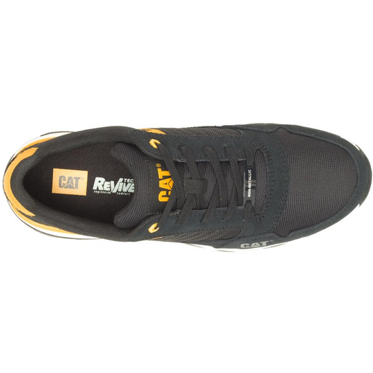 Cat Men's Venward Composite Toe Slip Resistant Work Shoe - Black/Cat Yellow - P91480 - Overlook Boots