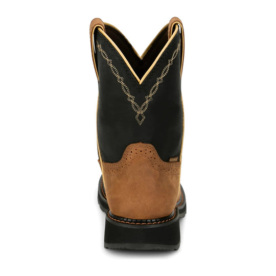 Justin Women's Darby 8" Nano Composite Toe Waterproof Western Work Boot - Cognac - GY9945 - Overlook Boots