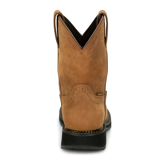 Justin Women's Darby 8" Nano Composite Toe Waterproof Western Work Boot - Brown - GY9949 - Overlook Boots