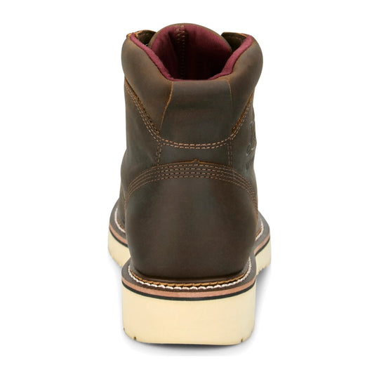 Justin Men's Akron 6" Soft Toe Moc Toe Work Boot - Hickory - HL260 - Overlook Boots