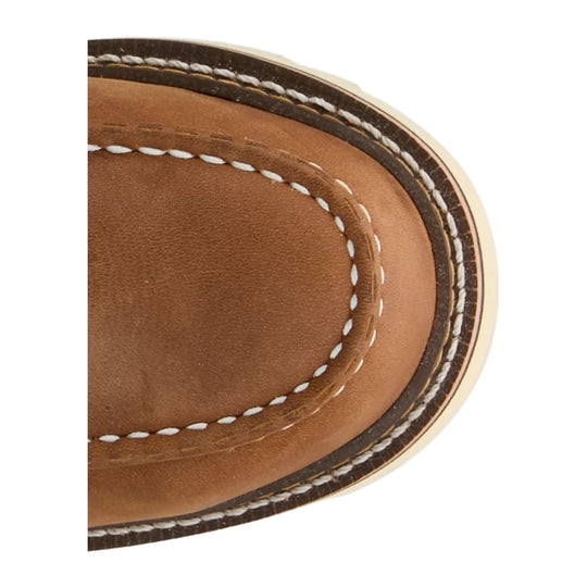 Justin Men's Akron 6" Soft Toe Moc Toe Work Boot - Walnut - HL262 - Overlook Boots