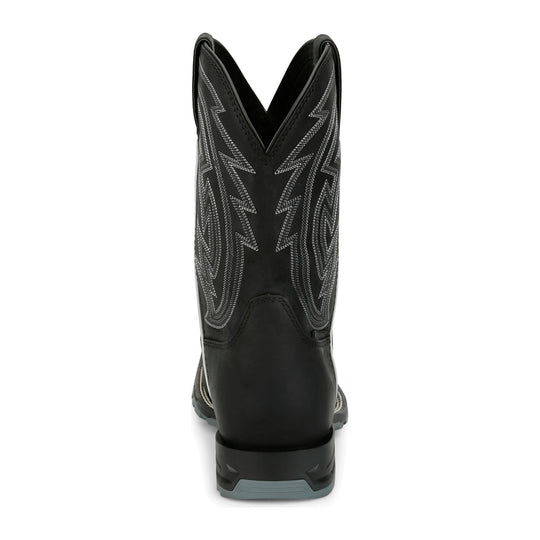 Justin Men's Lytle 11" Steel Toe Waterproof Western Work Boot - Black - MV4589 - Overlook Boots