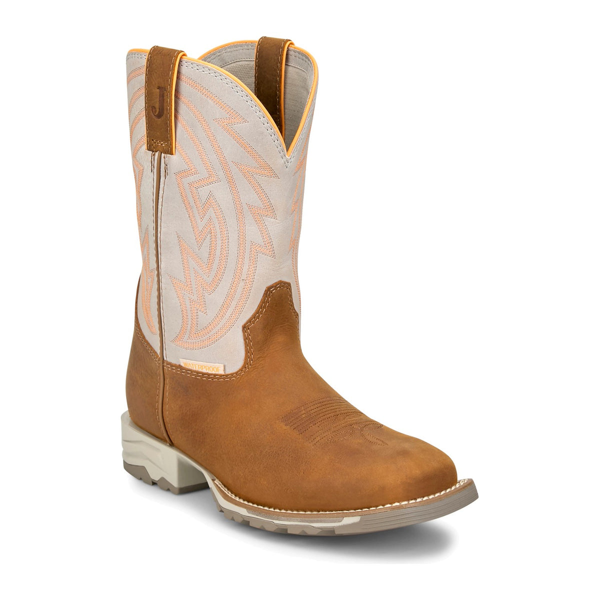 Justin Men's Lytle 11" Soft Toe Waterproof Western Work Boot - Cognac - MV4594 7 / Medium / Cognac - Overlook Boots